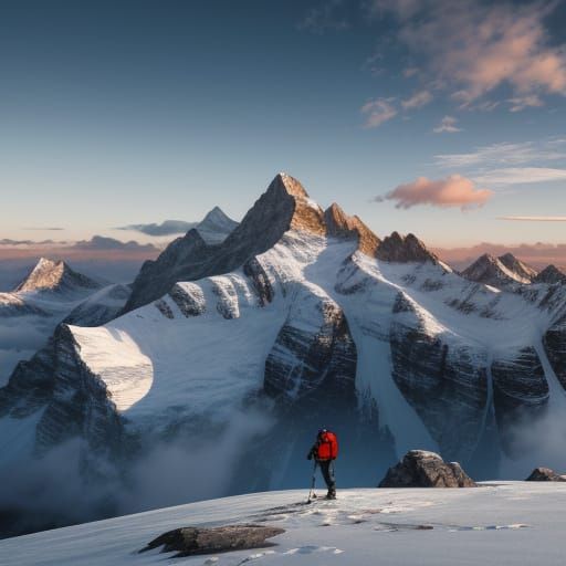 Majestic Swiss Alps Vista at Golden Hour