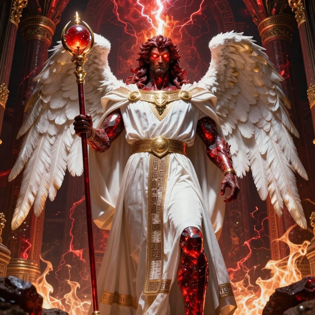 Archangel of Divine Law in Bixbite and Bronze