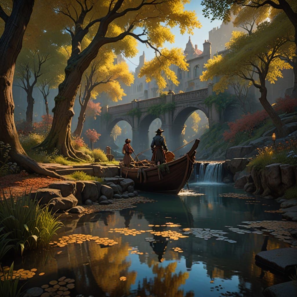 Ethereal Landscape in Realistic Dreamlike Style