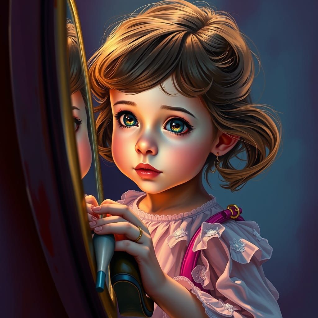 Enchanted Girl in Whimsical Heels