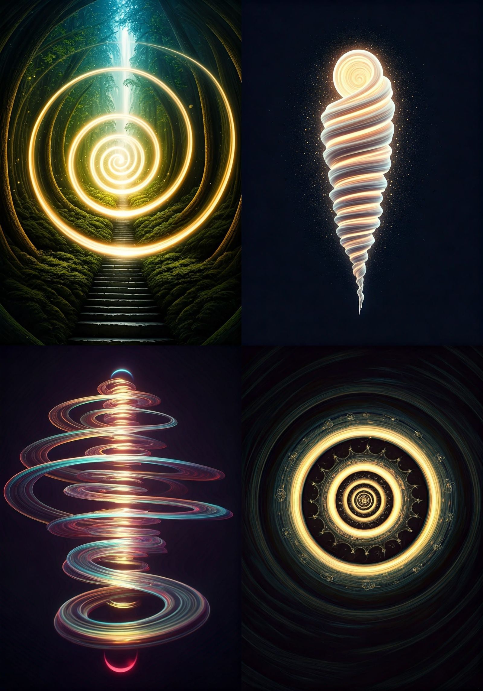 Soul's Journey Through Lifetimes in Ethereal Light