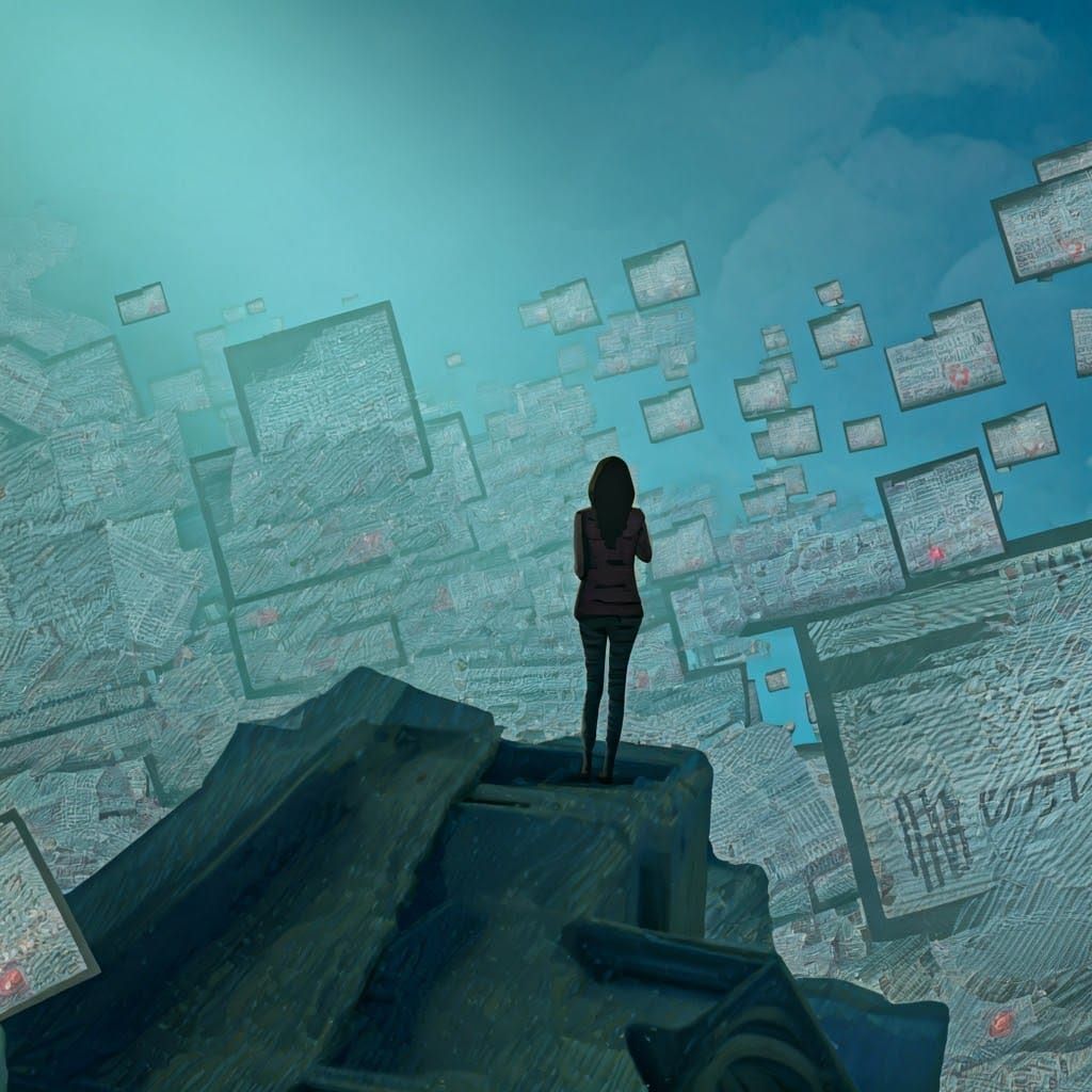 Mystical Election Scene in Surrealist Style