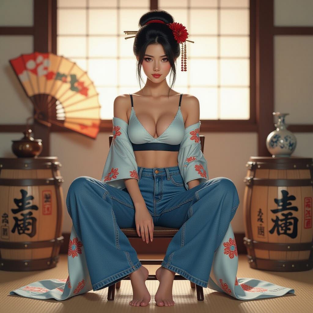 Geisha in Jeans: A Fusion of Styles