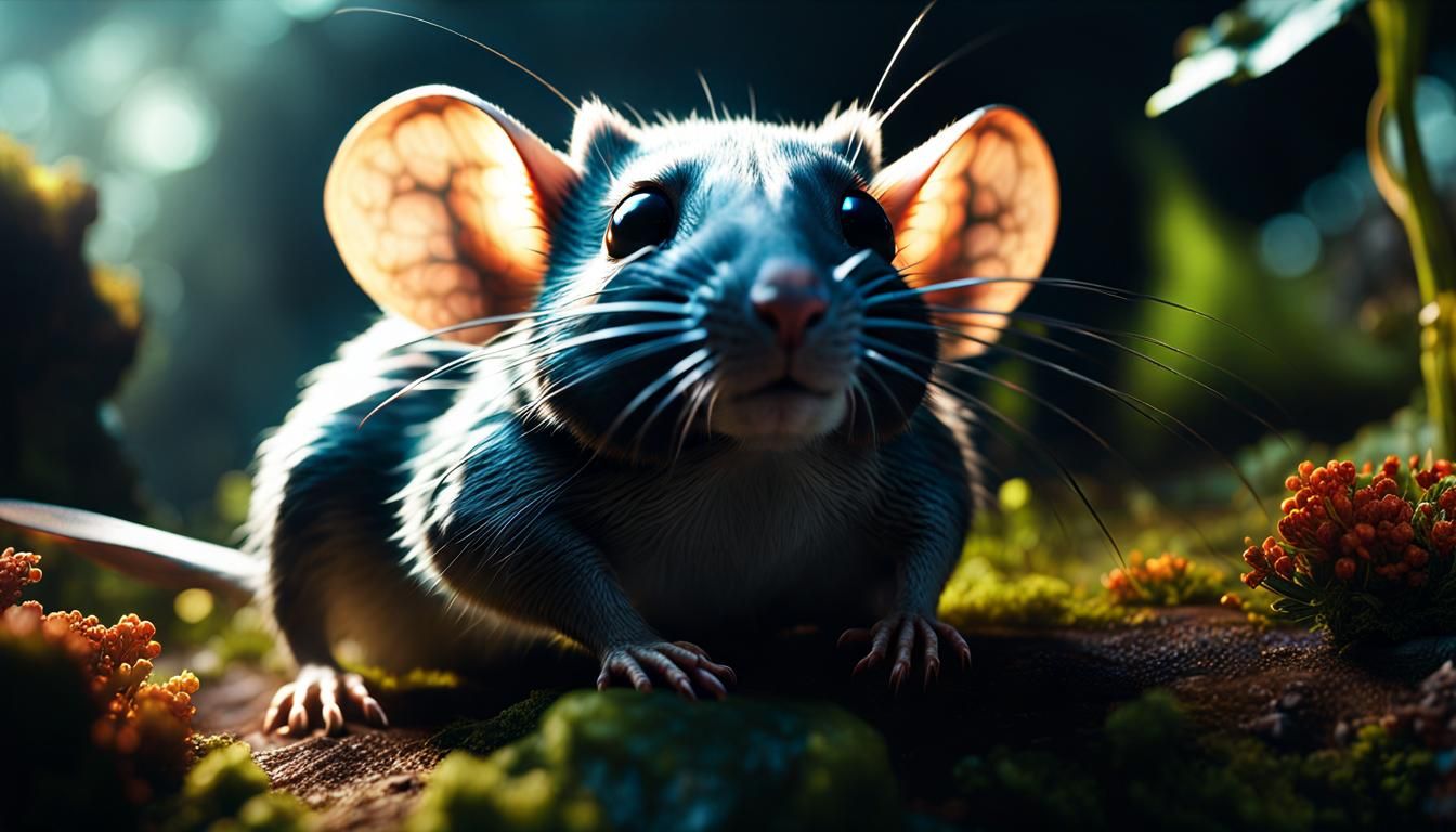 Epic Fantasy Mice in Dramatic Lighting