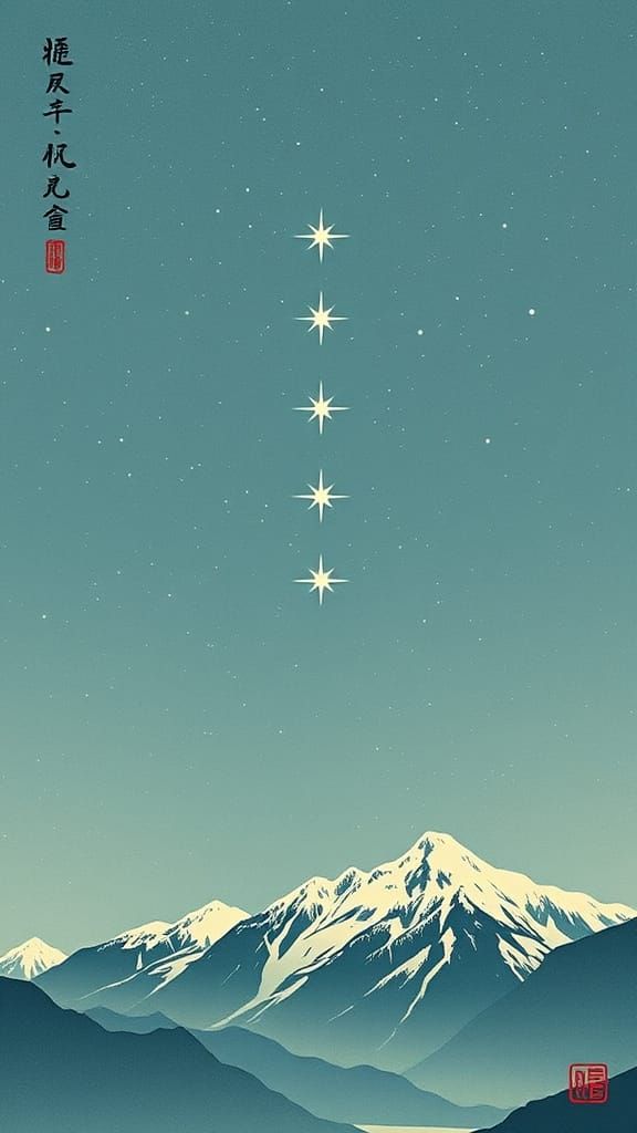 Celestial Wonders in Dreamy Chinese-Style Night Sky