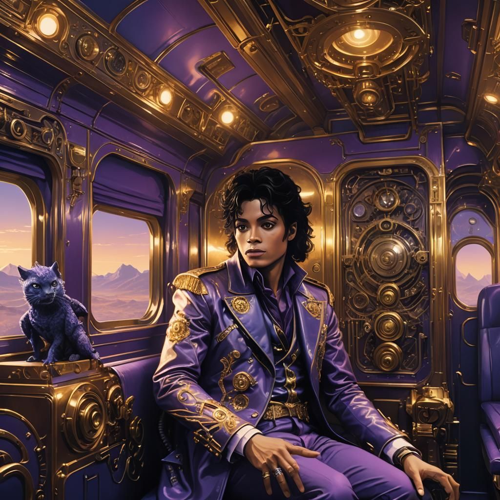 Michael Jackson in Steampunk Train Car