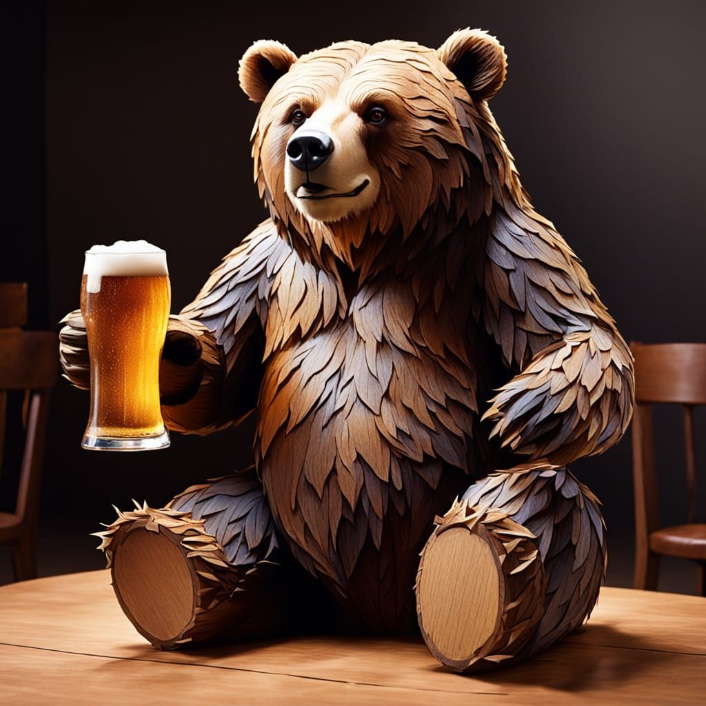Beer Bear: A Novel AI-Generated Image