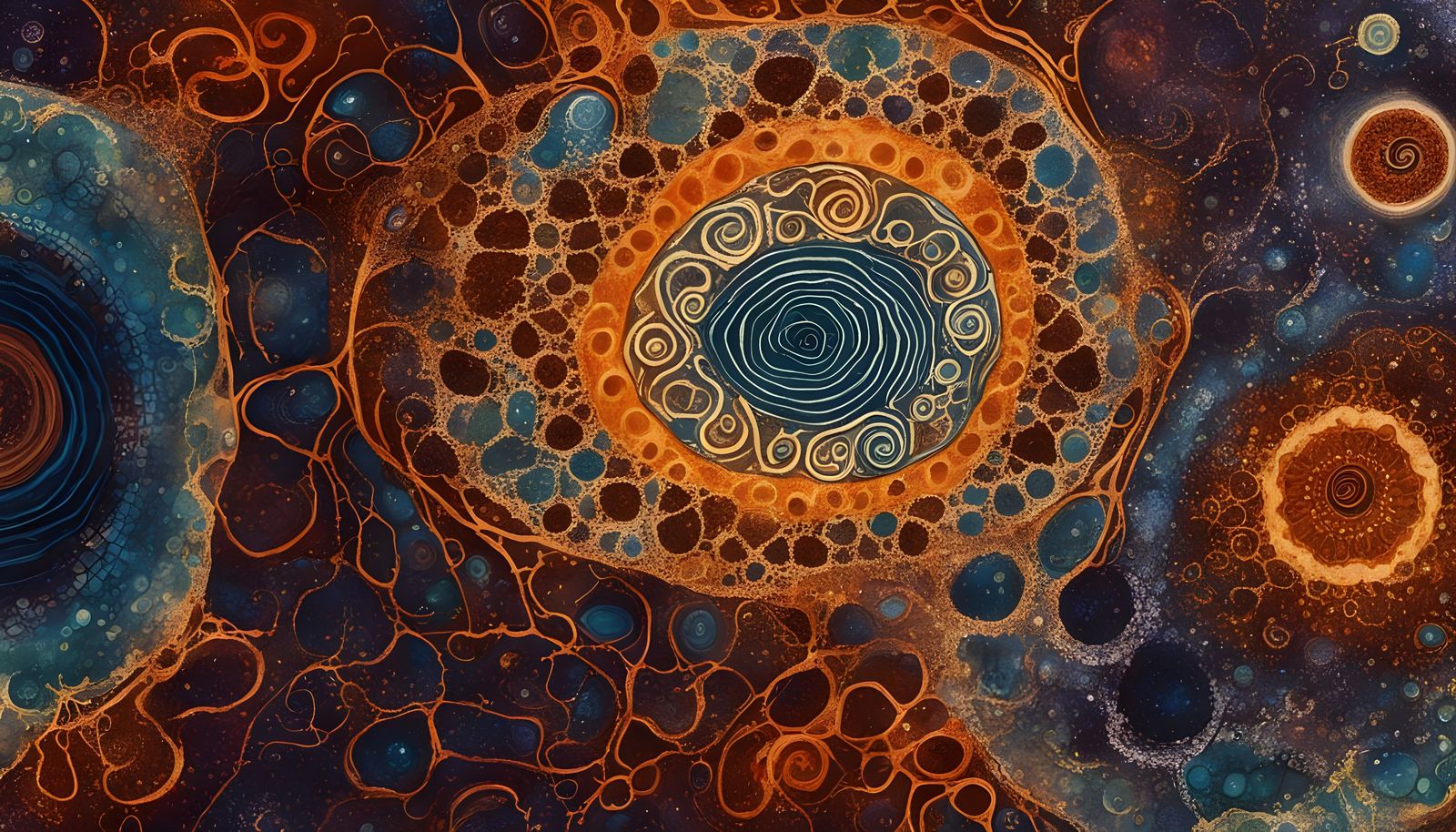 Aboriginal Dreamtime Star Cluster with Plasma Astrowaves