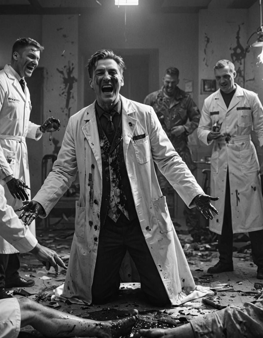 Disturbing War Hospital Scene in Detailed Fantasy Art