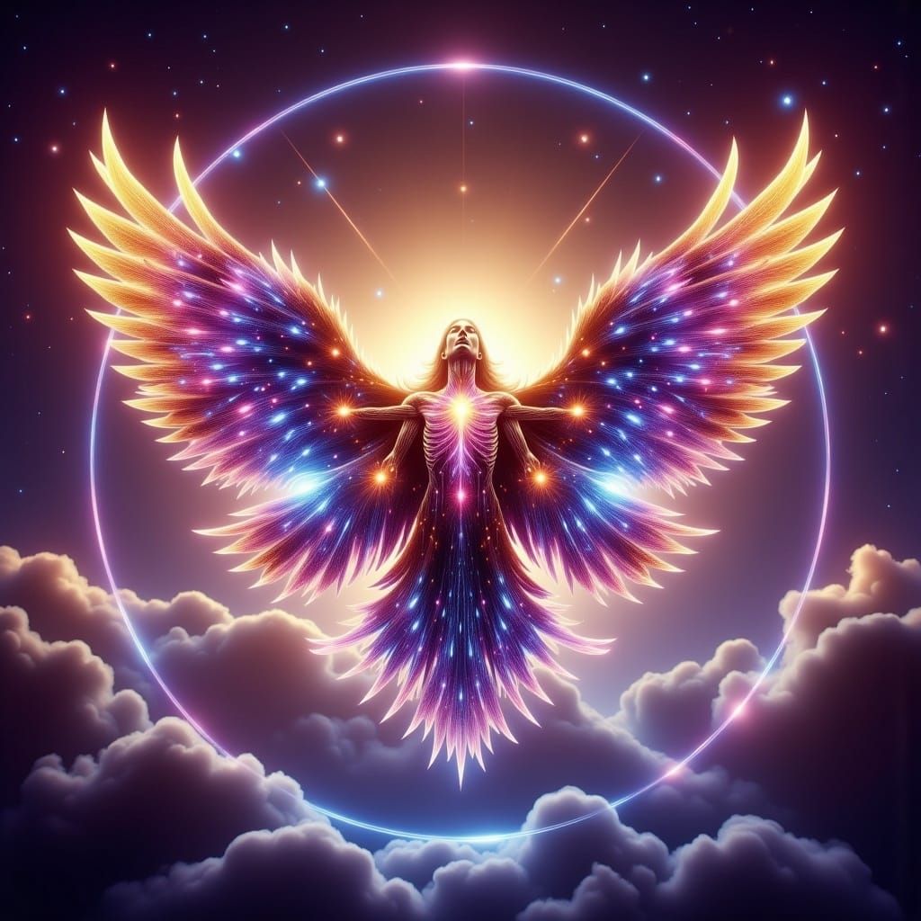 Dreamy Opalescent Landscape in Vibrant Hues