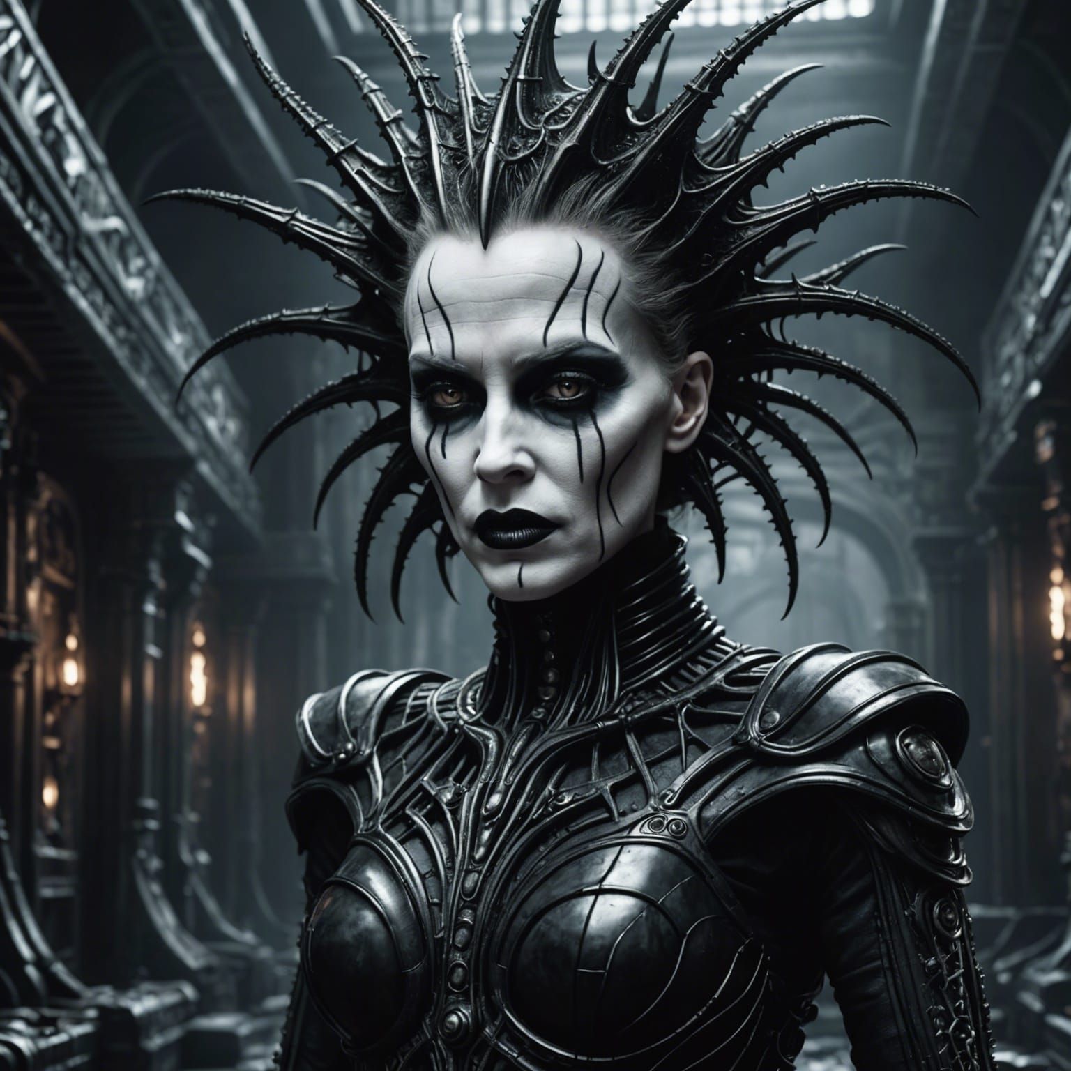 Marilyn Manson in Biomechanical H.R. Giger Style