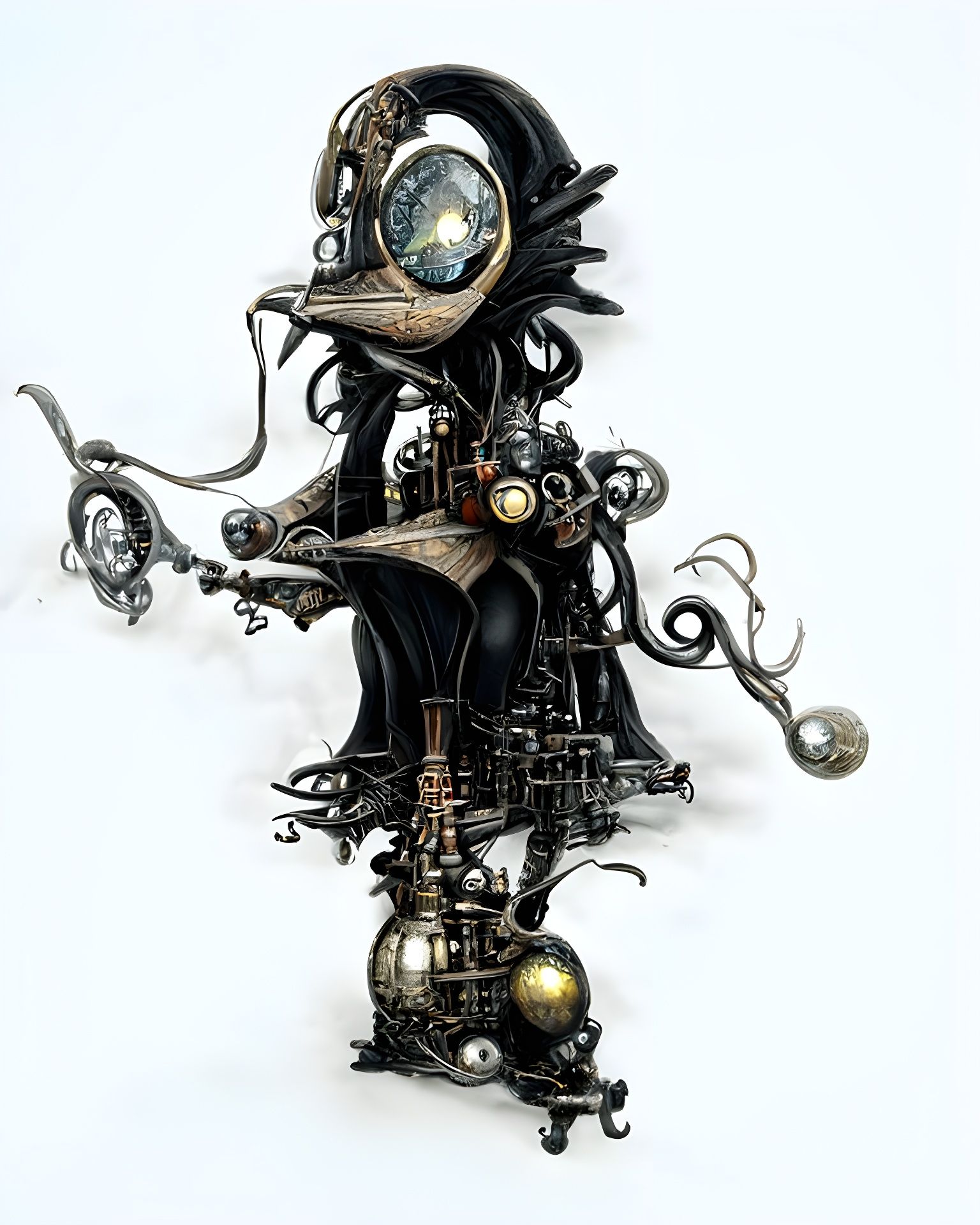 Steampunk Eldritch Biomechanical Magica De Spell in 8K