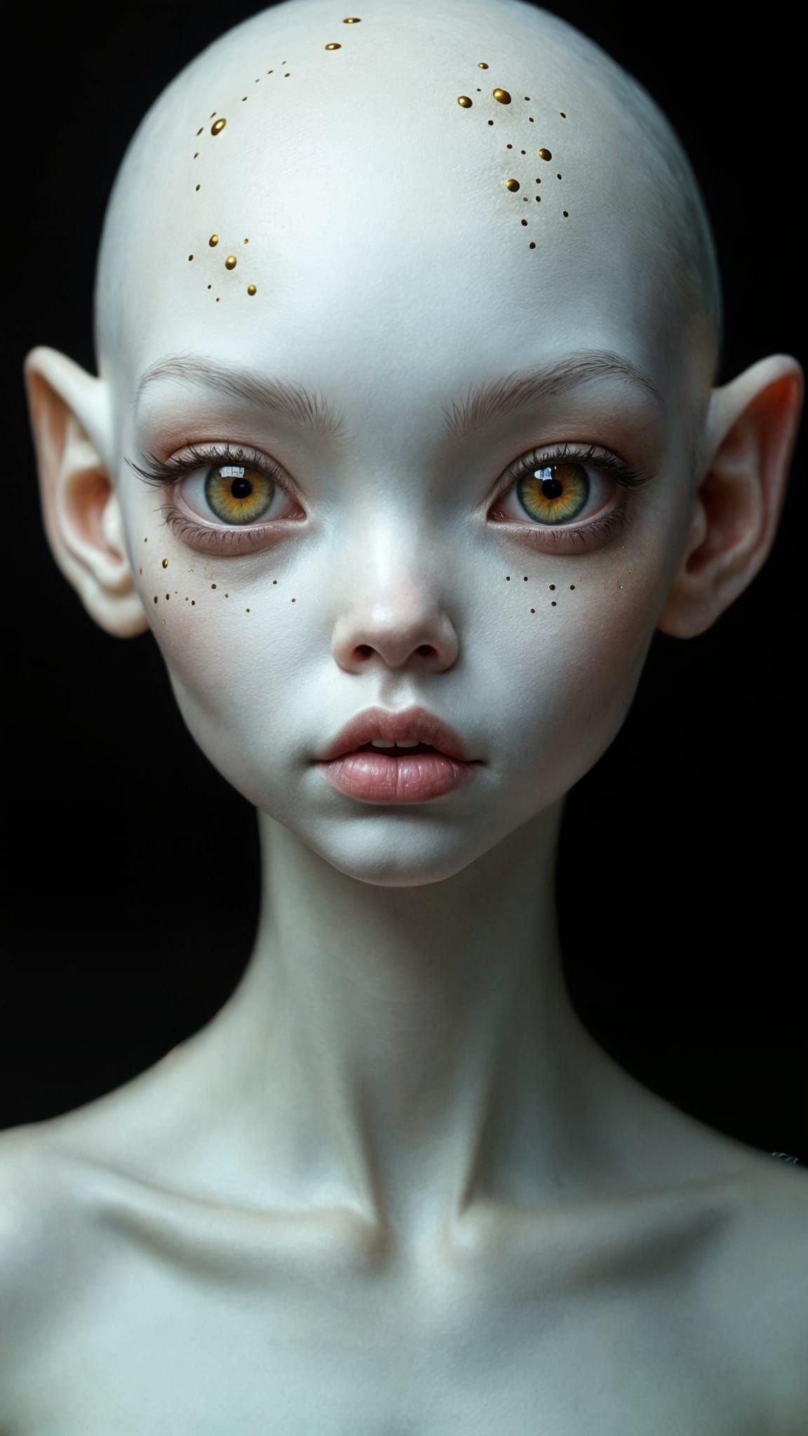 Hyperrealistic Alien Character Portrait with Intricate Detai...
