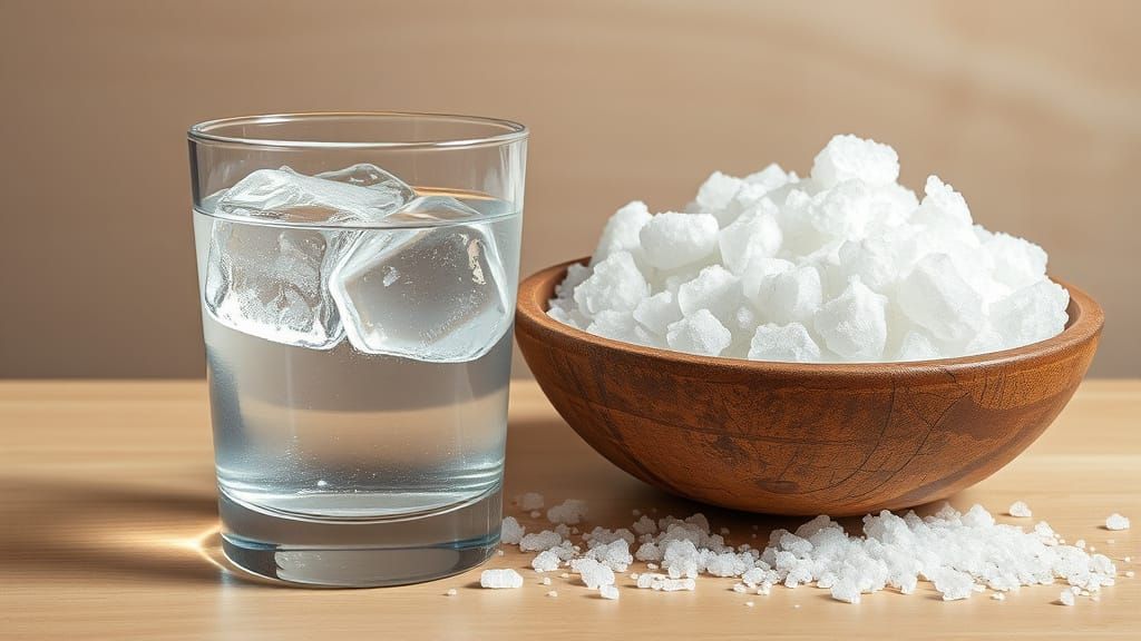 Crystal Water, Rock Salt Still Life in Muted Tones