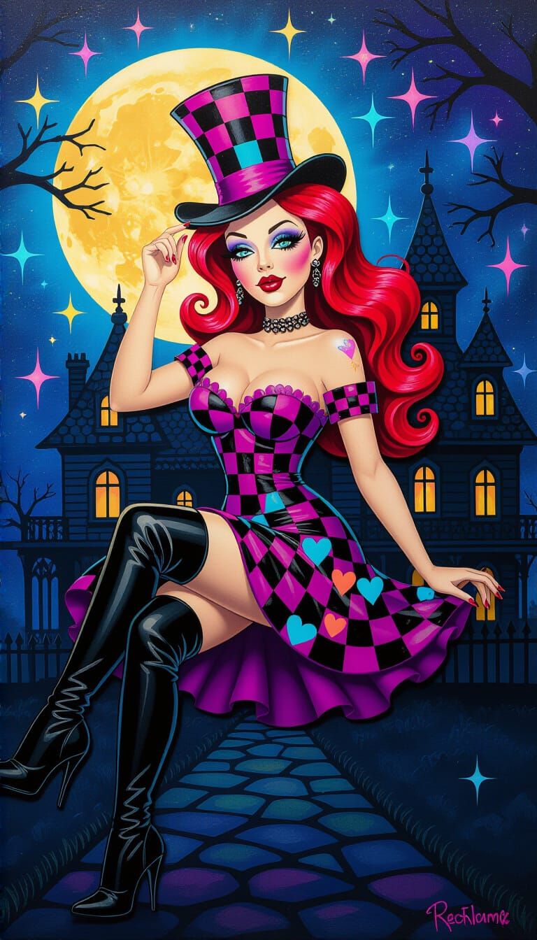 Gothic Beauty in Whimsical Punk Style