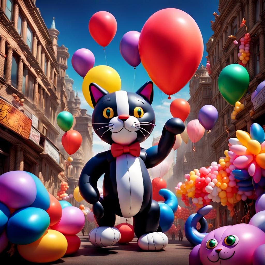 Hyperdetailed Balloon Animals in a Digital Painting