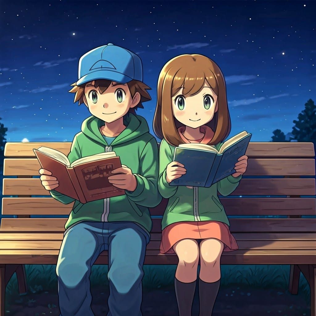 Pokémon Trainer and Sister Reading Manga: Studio Trigger Sty...