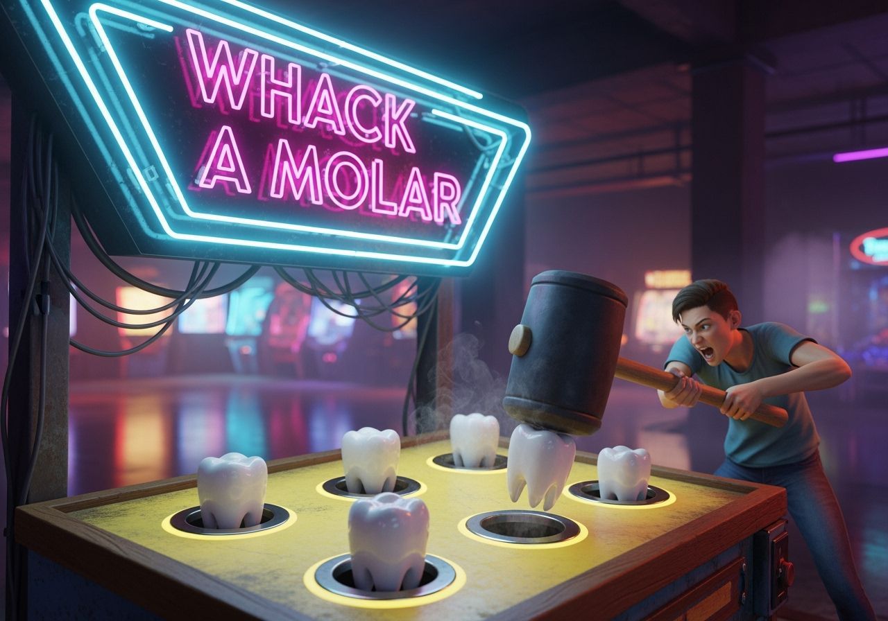Vibrant Arcade: Whack-a-Molar Game in Action