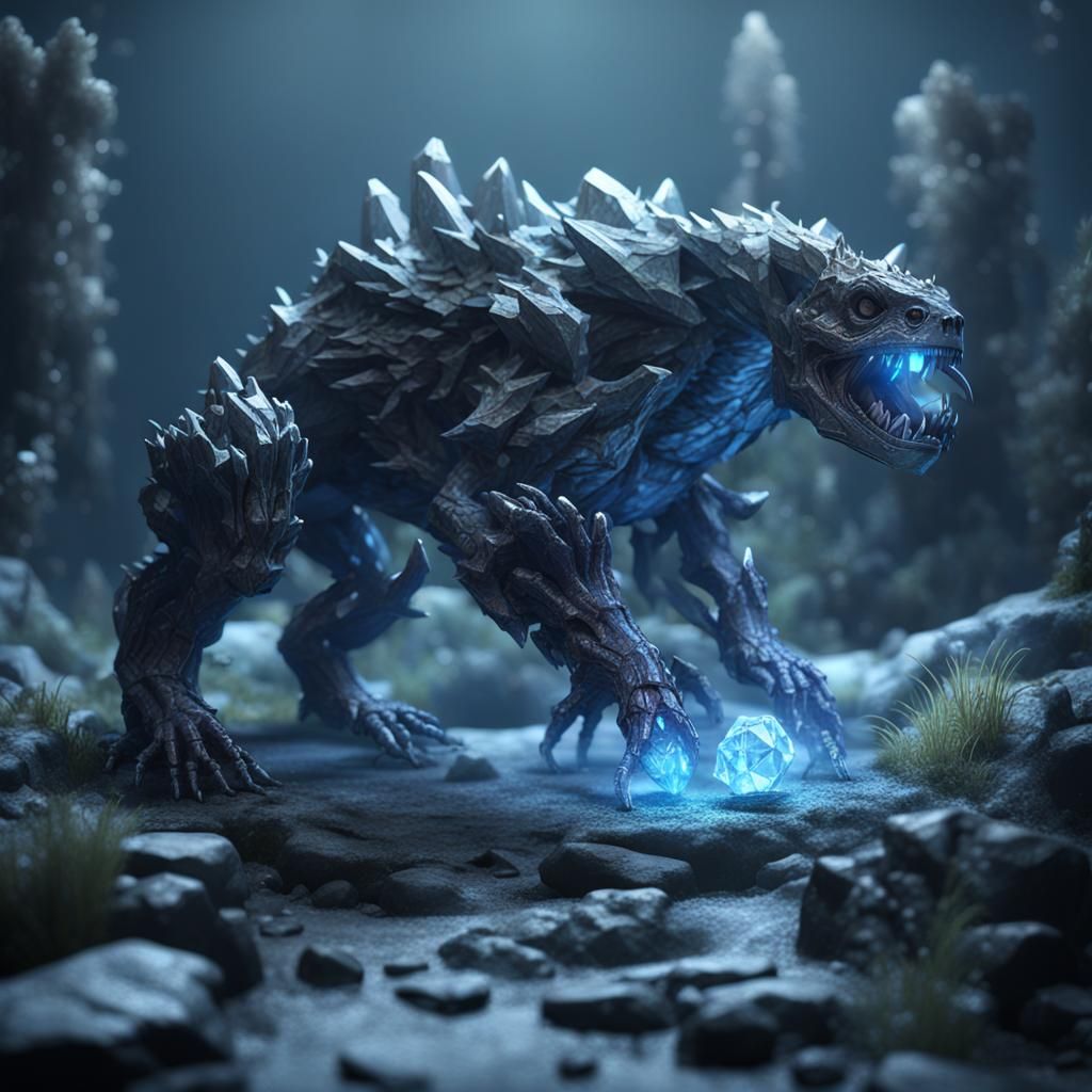 Creature Made of Crystals