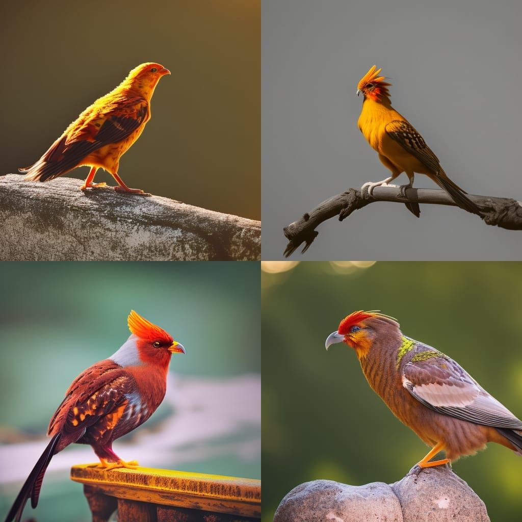 Majestic Phoenix Bird in Natural Light