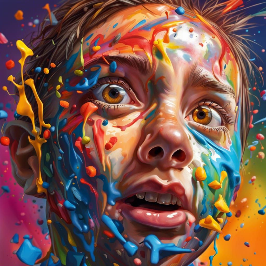 Hyperrealistic ADHD Concept Art with Splash Art Style