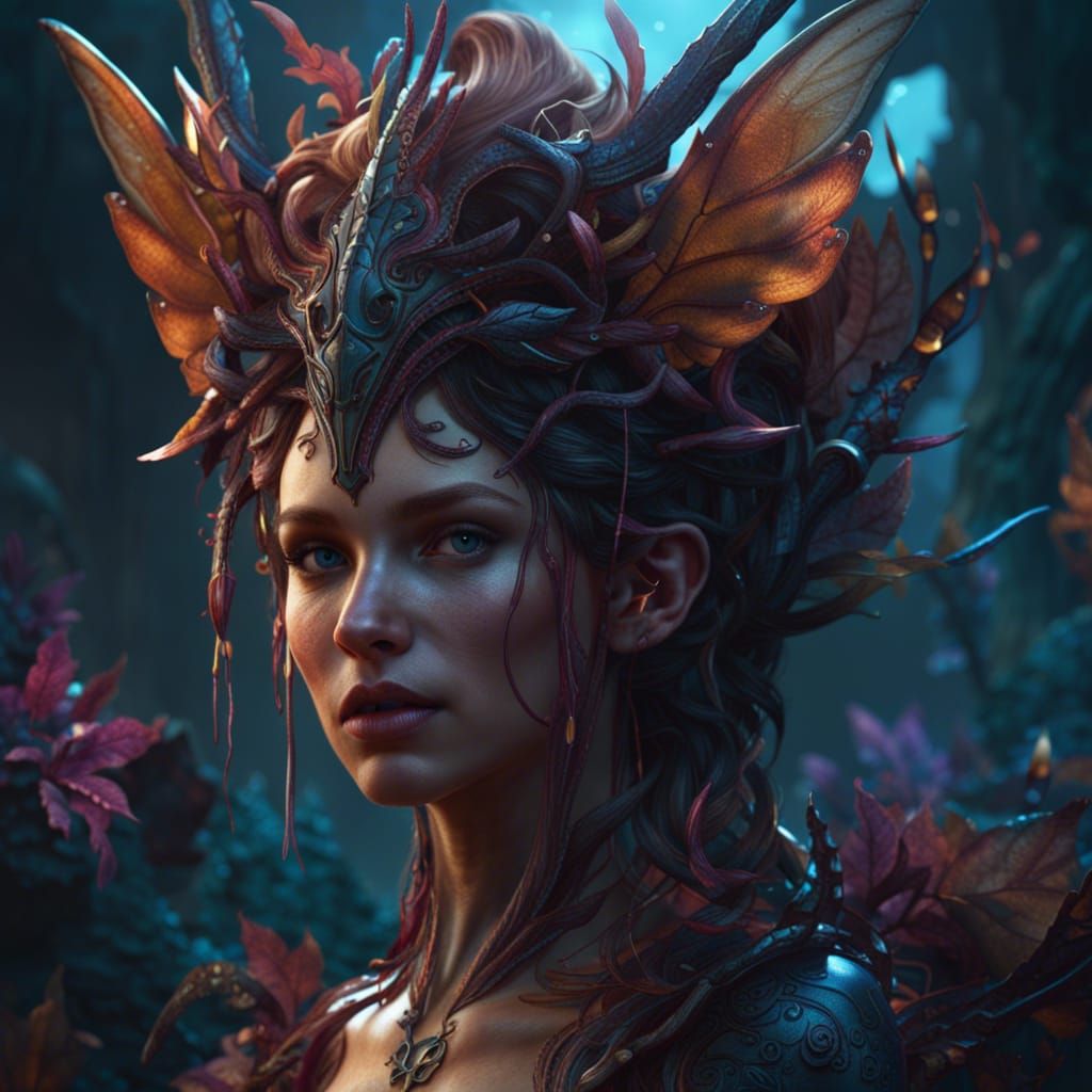 Fantastical Meliae Nymph Digital Painting