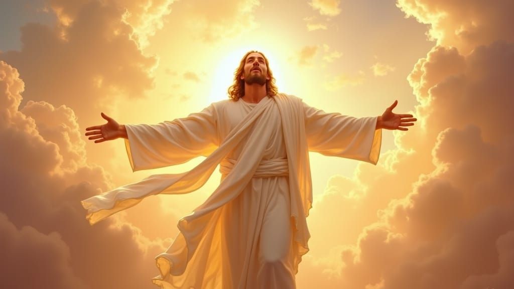 Jesus Radiates Pure Love in a Vibrant New Day