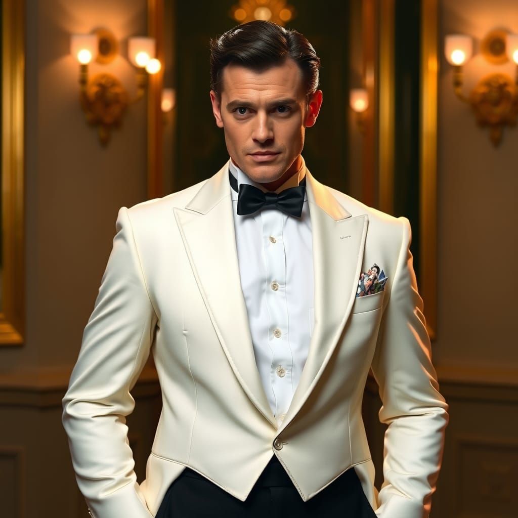 Bruce Wayne in Ivory Dinner Jacket Portrait
