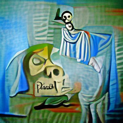 Abstract Portrait in Cubist Style