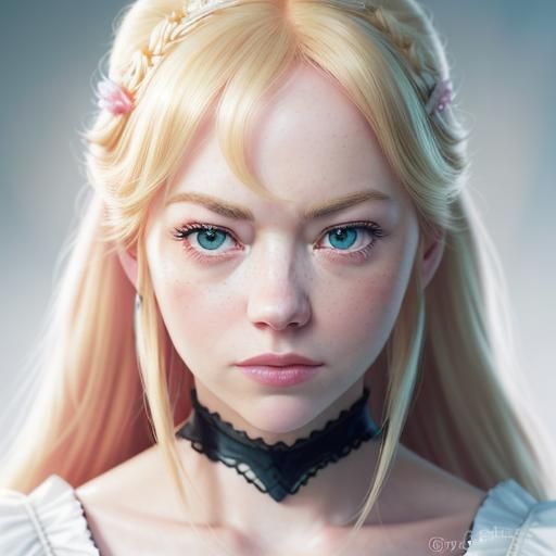 Emma Stone as Princess Peach: Hyperrealistic Nintendo Charac...