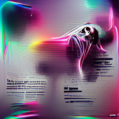 Holographic Cyberpunk Design with Dark Moody Palette