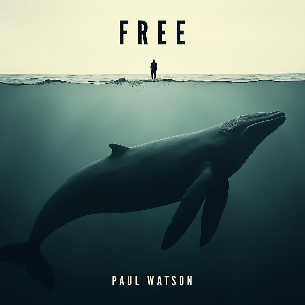 Whale Silhouette Contemplation: A Dramatic Ocean Scene