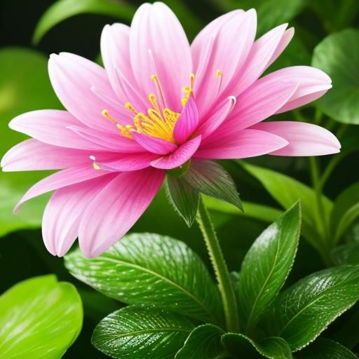 Blooming Drimia Plant in Lush Garden: Macro Photography