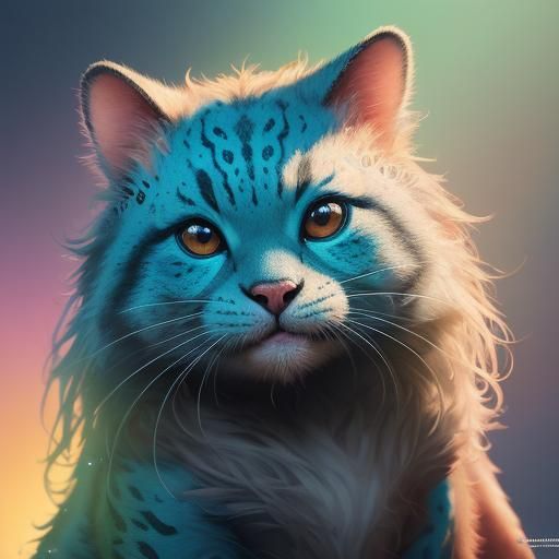 Hyperrealistic Cute Animals in Splash Art Style