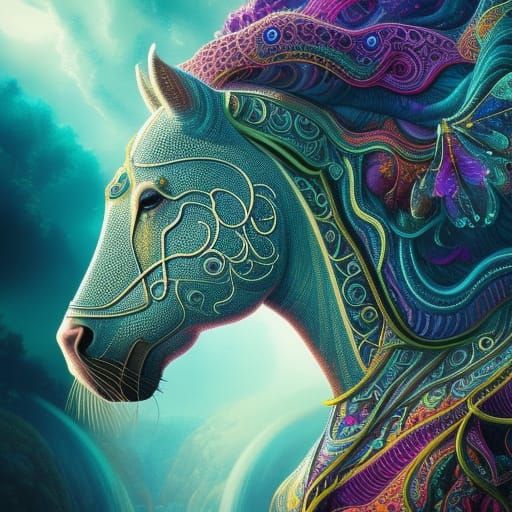 Surreal Dreamscape: Alternate Reality Reflected in Mirror