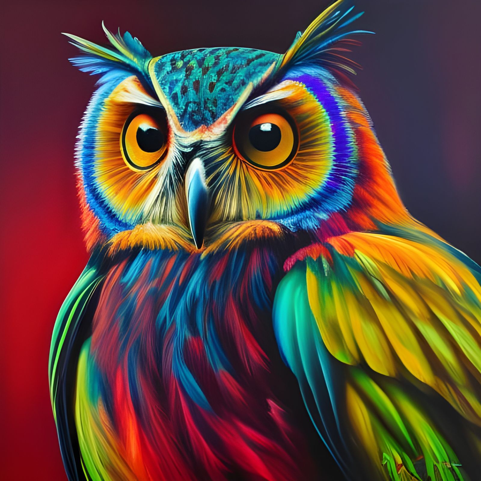 Majestic Rainbow Owl