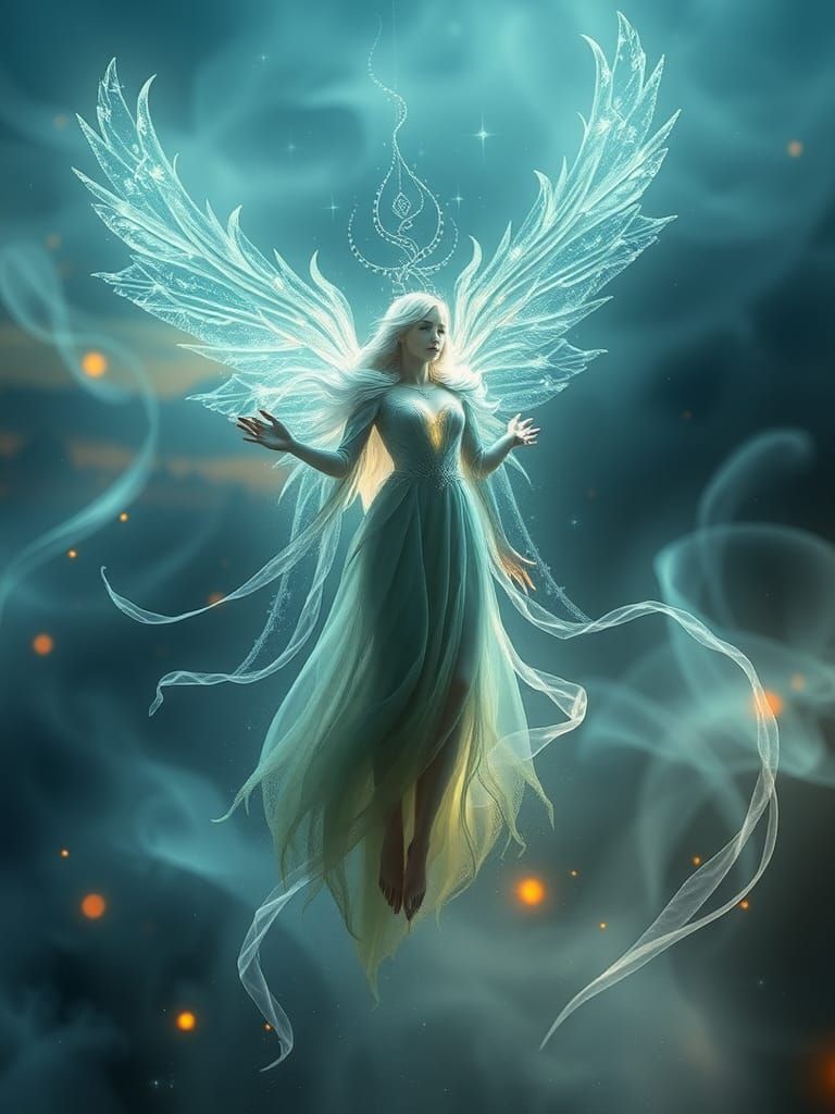 Ethereal Aos Sí Spirit in Magical Otherworld Twilight