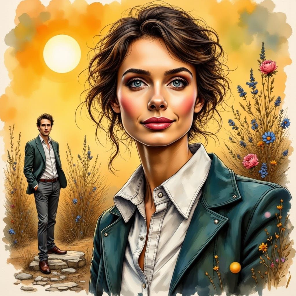 Portrait of Shiv in the Style of Herge