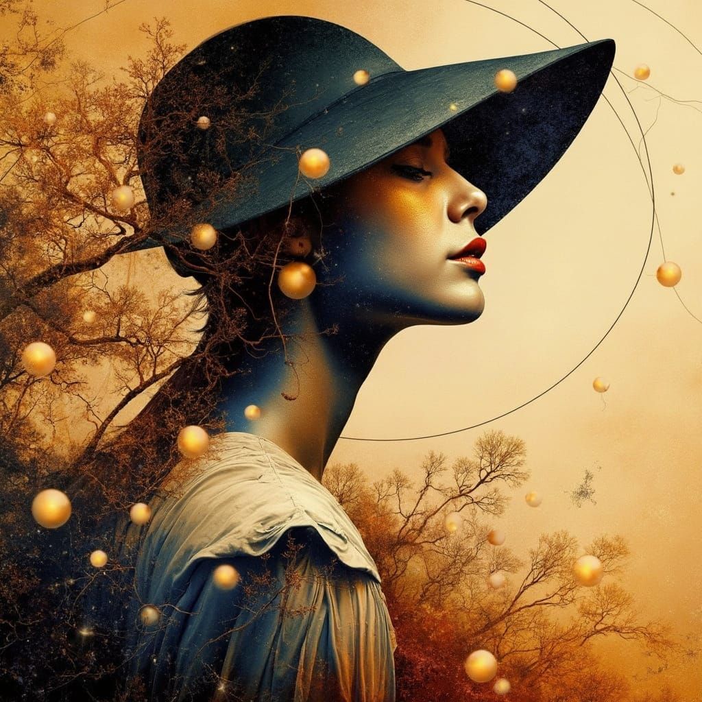 Mystical Crossroads Figure Amidst Destiny Threads