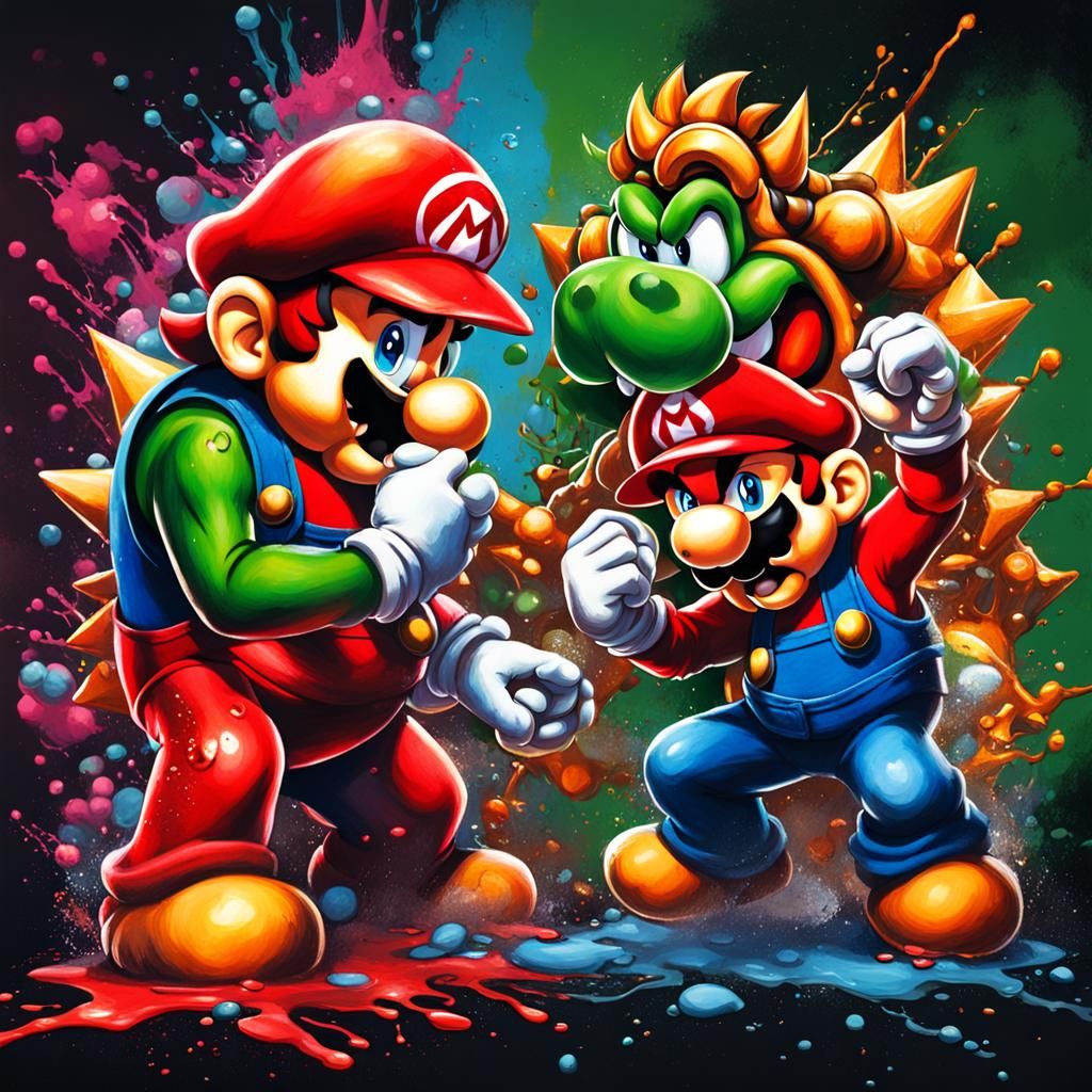 Mario and Luigi vs Bowser: Graffiti Street Art