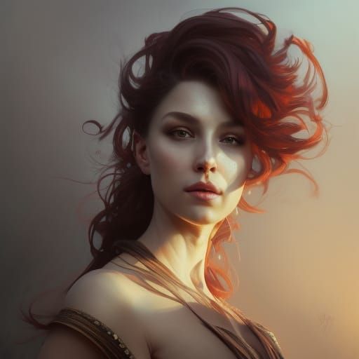 Detailed Portrait of Lamia in Artstation Style
