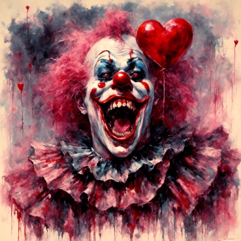 Creepy clown singing