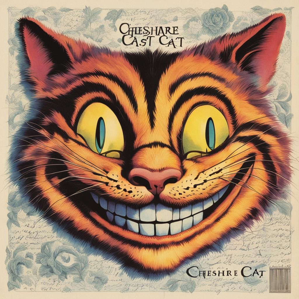 Album cover. "Cheshire Cat" in 1980s letters. The Cheshire C...