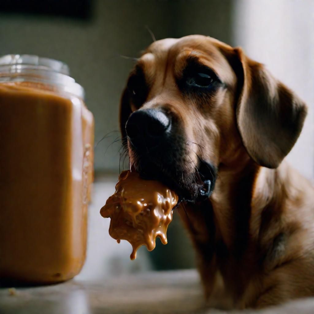 dog & peanut butter