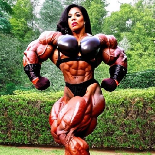 Amazon Female Bodybuilder with Immense Muscles
