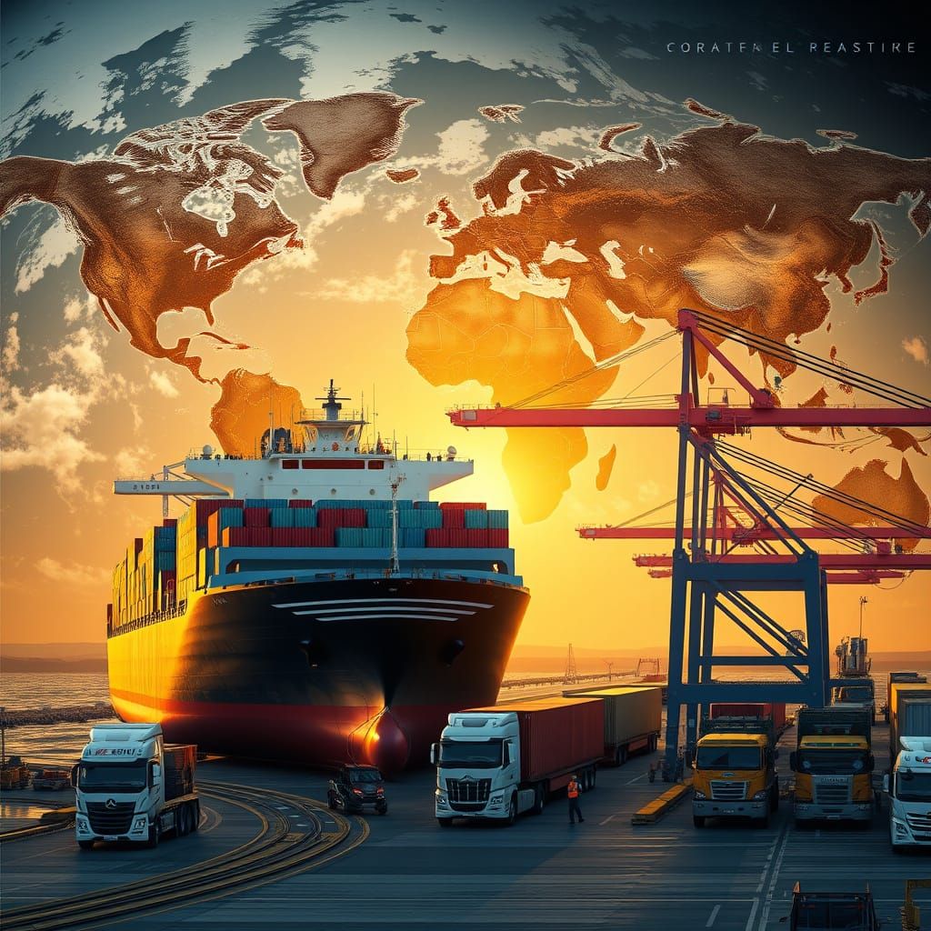Photorealistic Global Supply Chain Logistics in 3D
