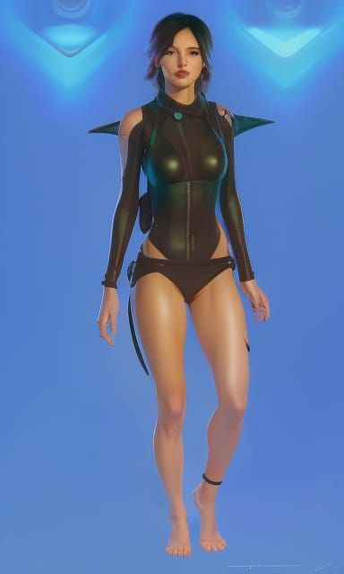 Glamorous Superheroine in Triadic Colors