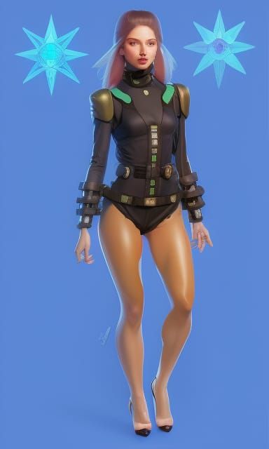 Detailed Superheroine Portrait in Dynamic Lighting