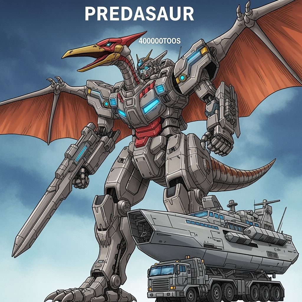 Colossal Mecha Predasaur: Ship & Robot Forms, Manga Style