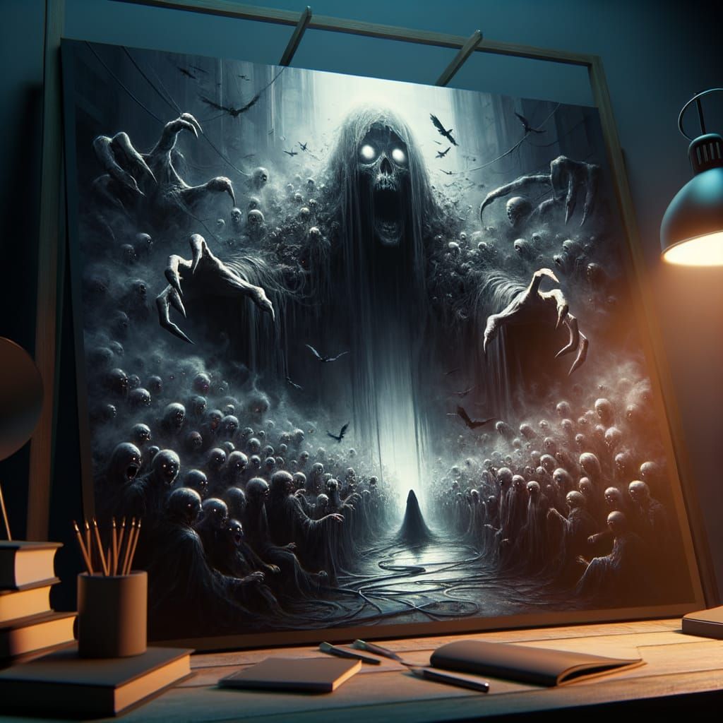 Chilling Hyperrealistic Horror Scene in High Definition